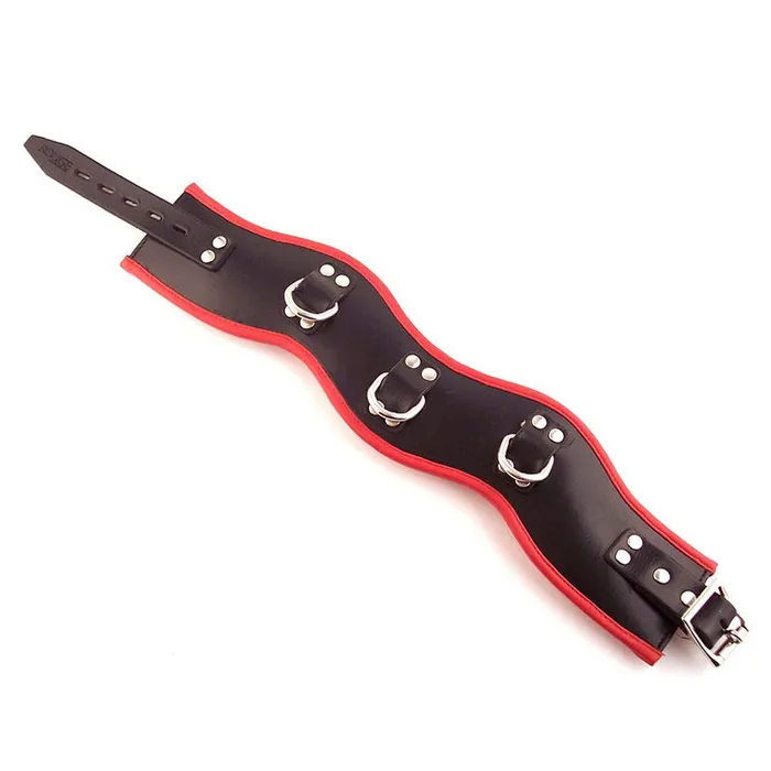 Rouge Posture Collar with 3 DRings Rouge Garments Ltd Male Sex Toys