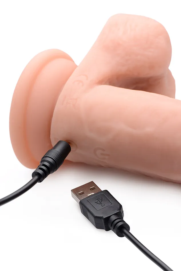 CURVE NOVELTIES Dildos Big Shot 7in Vibrating Dildo W Balls Remote