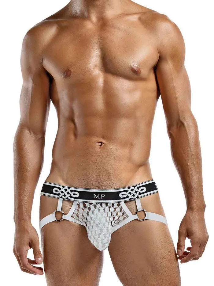 Male Power Lingerie Male Sex Toys Peep Show Jock Ring White Smallmedium