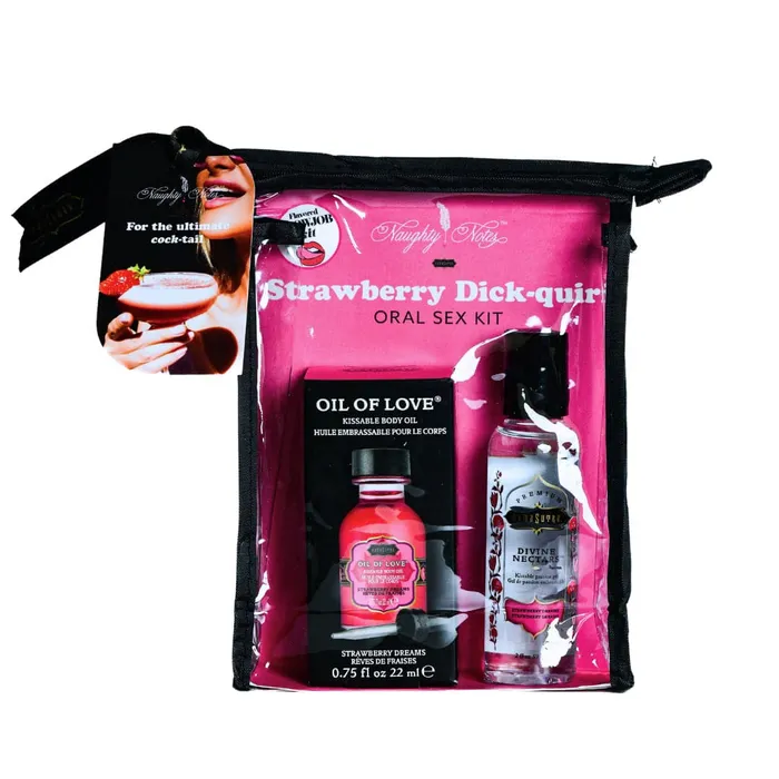 Couples Strawberry DickQuiri Oral Sex Kit 75 Oz Kama Sutra