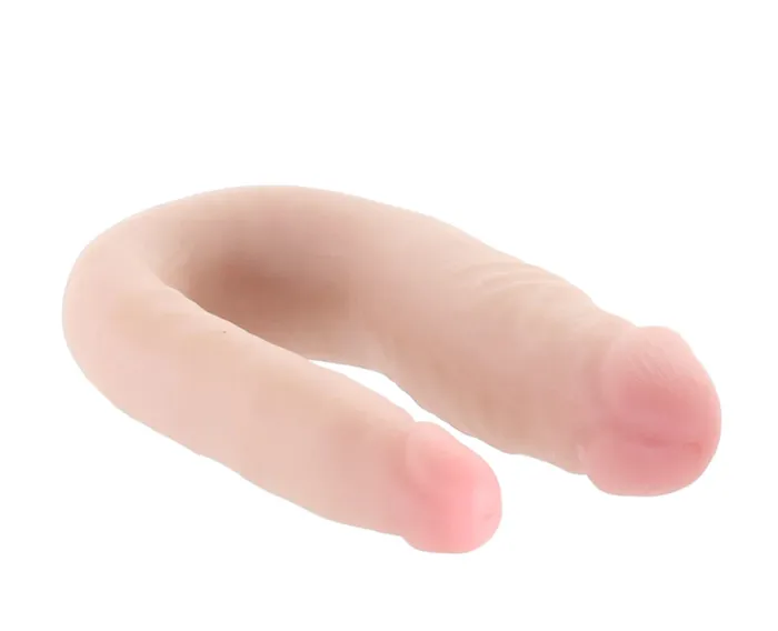 Erotica Adult Toys Dr Skin Mini 12 Inch Double Dildo in Vanilla Dildos