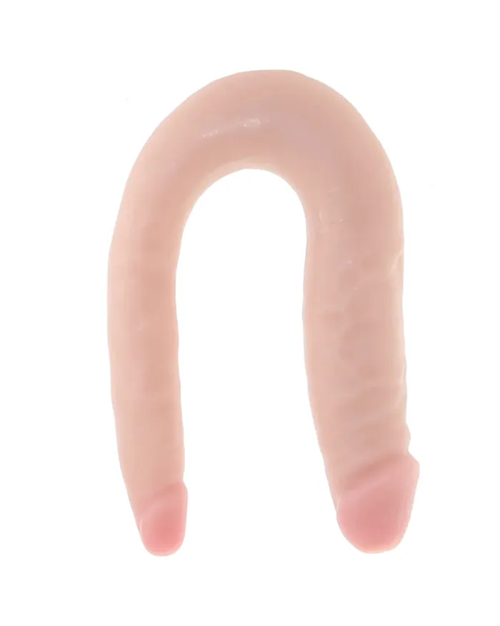 Erotica Adult Toys Dr Skin Mini 12 Inch Double Dildo in Vanilla Dildos