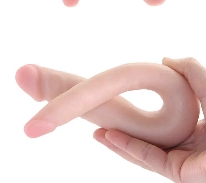 Erotica Adult Toys Dr Skin Mini 12 Inch Double Dildo in Vanilla Dildos
