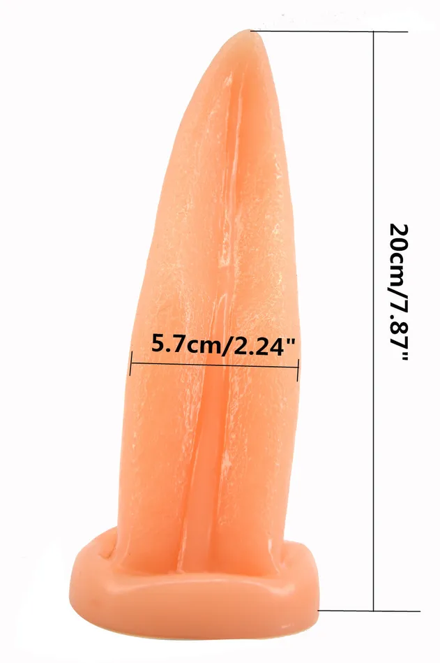 FAAK Male Sex Toys Tongue Shape Anal Plug Flesh