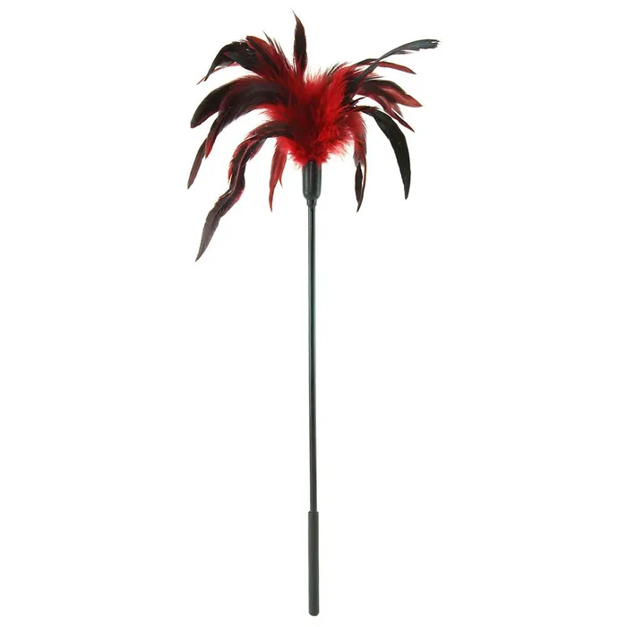 Pink Cherry Wholesale Vibrators Starburst Feather Body Tickler in Red