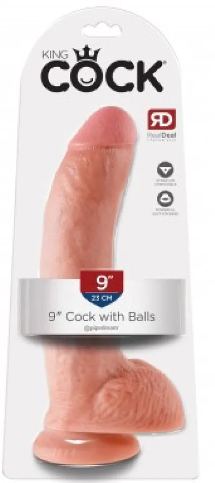 Pipedreams Dildos 9 Cock With Balls Flesh