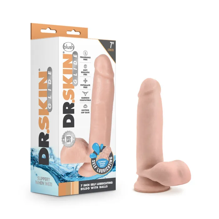 Dildos Dr Skin Glide 7 Inch Self Lubricating Dildo 178 cm Dong Blush Novelties Dildos Dr Skin Glide 7 Inch Self Lubricating Dildo 178 cm Dong Blush Novelties