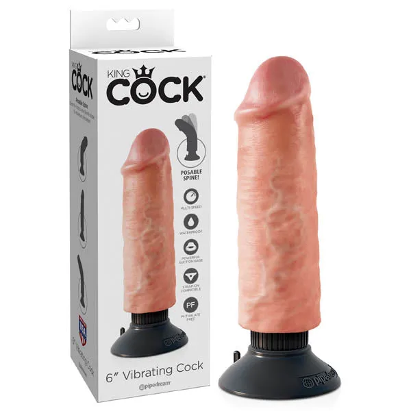 Pipedream King Cock 6 Vibrating Cock 152 cm Vibrating Dong Dildos