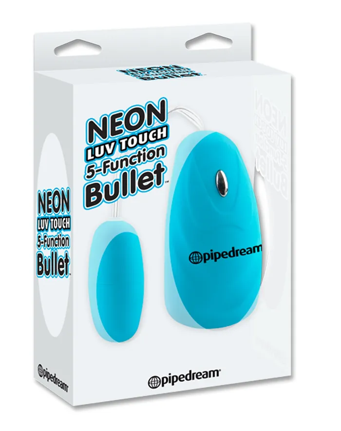 Pipedream Products Neon Luv Touch Bullet Blue 5 Function Vibrators