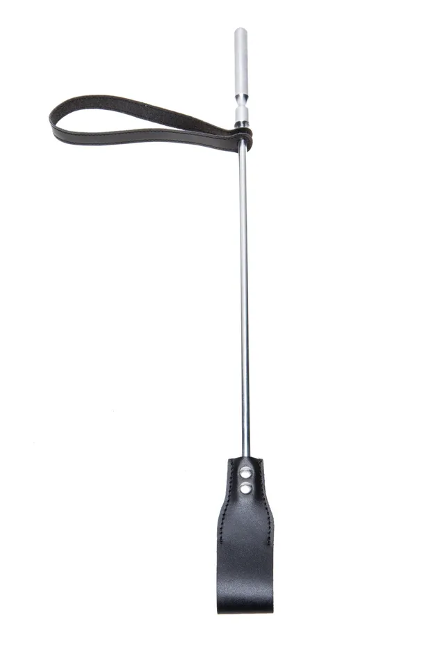 Vibrators Allure Lingerie Triple X Leather Crop Wmetal Handle