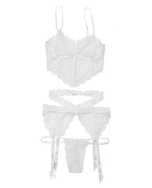 Coquette Male Sex Toys Scallop Stretch Lace Long Line Soft Cup Bra