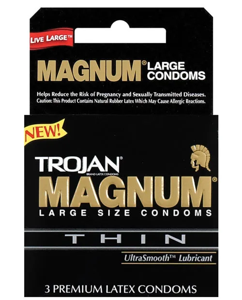 Trojan Magnum Thin Condoms Box Of 3 Paradise Marketing Anal