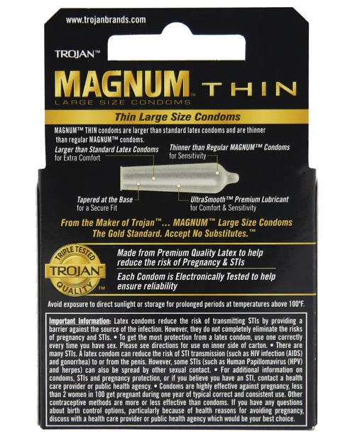 Trojan Vibrators Trojan Magnum Thin Condoms