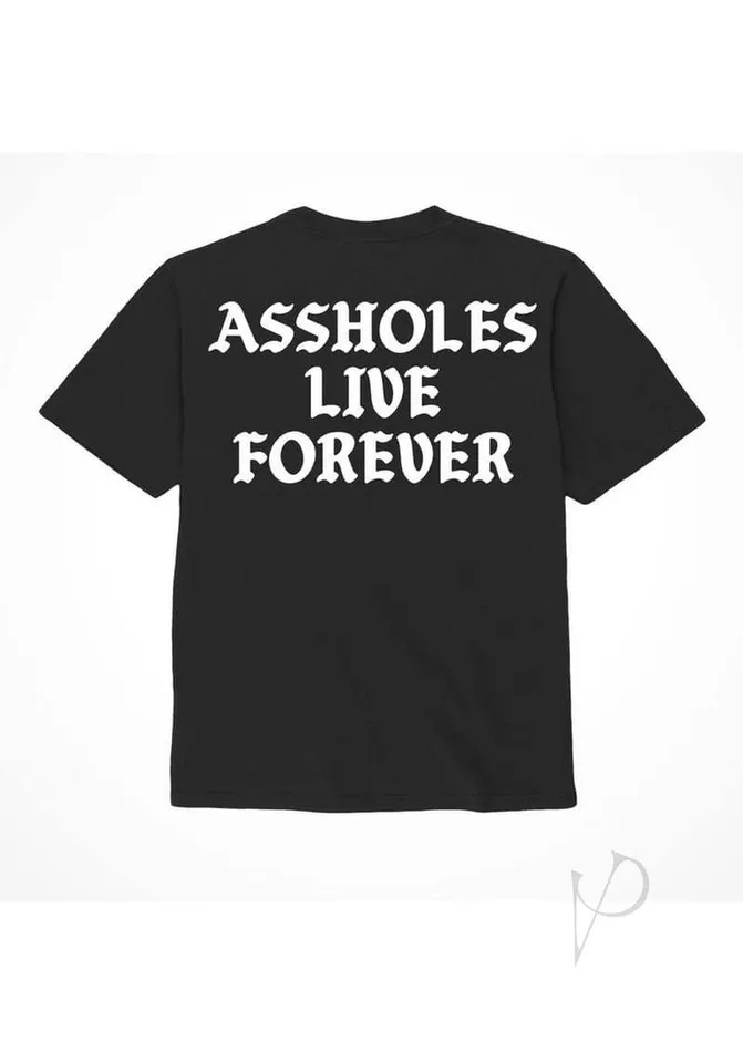 Doc Johnson Enterprises Alf Assholes Live Forever Tshirt Large Black Anal