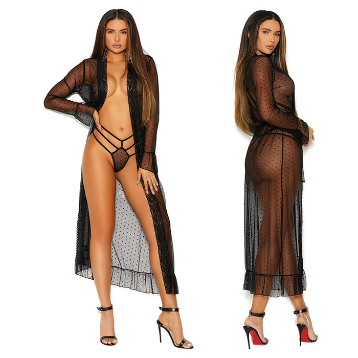 Female Sex Toys ELEGANT MOMENTS Elegant Moments Long Sleeve Dotted Mesh Robe PantyBlack 3XHanging Female Sex Toys ELEGANT MOMENTS Elegant Moments Long Sleeve Dotted Mesh Robe PantyBlack 3XHanging