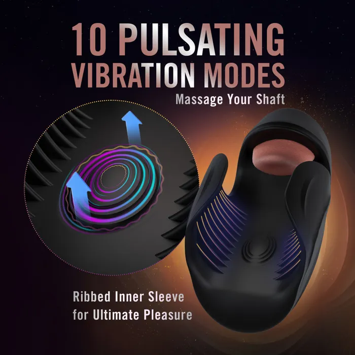 Male Sex Toys Blush M For Men By Blush Lickety Split Vibrating Automatic Male Masturbator With Tongue Licking Oral Stimulator Black