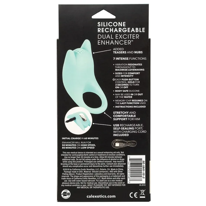 Silicone Rechargeable Dual Exciter Enhancer CAL EXOTICS Female Sex Toys