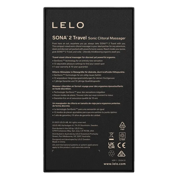 Vibrators LELO Lelo Sona 2 TravelPurple